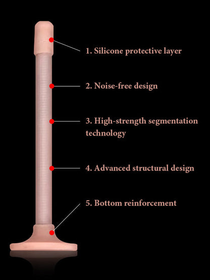 Mark 8.7" x 1.9" Big Mushroom Head Glans Dildo With Metal Keel - RealCocks