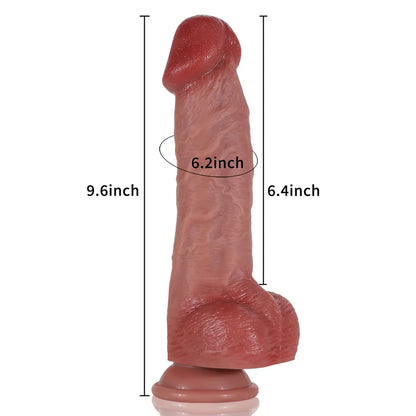 Gáby 9.6inch Black Thick Realistic Dildo Ultra Thick Big Anal Dildo - RealCocks