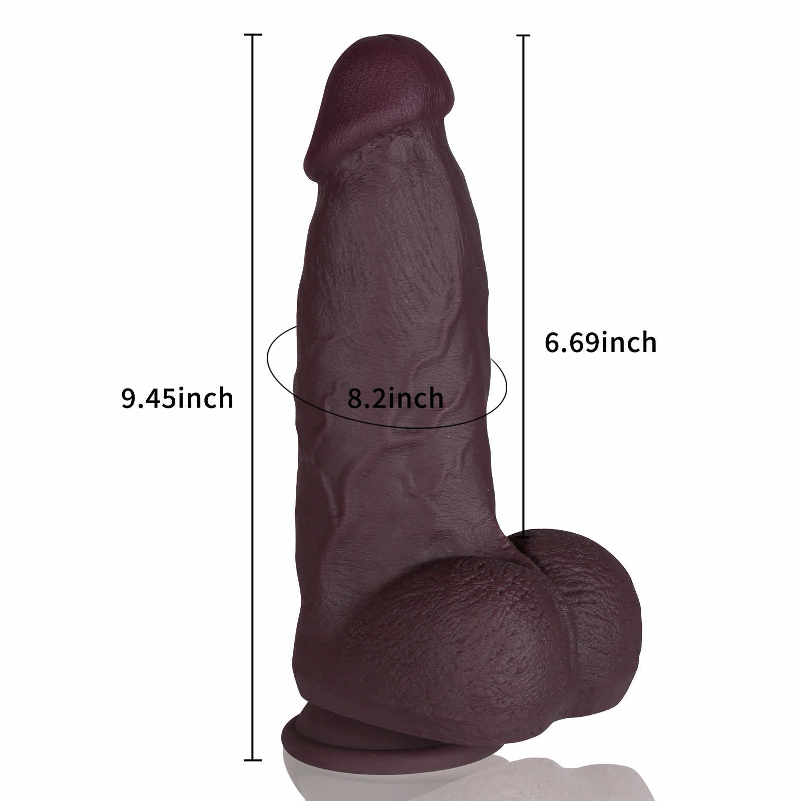 Jack 9in Silicone Black Thick Realistic Dildo - RealCocks