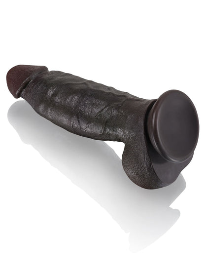 Kimi 8.6" x 2.2" Realistic Soft Black Like Thick Short Fat Dildo - RealCocks