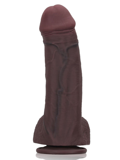 Martin 9" X 2.1" Real Feel Thick Realistic Black Cock Dildo - RealCocks