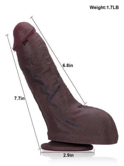 Morris 7.7" X 2" A "big" Win Black Dildo - Misses loves it! - RealCocks