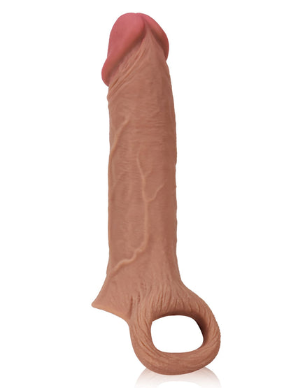 Perfect 8” Length x 5.9” Girth M/L Size Penis Sleeve With Ejaculatory Hole - RealCocks