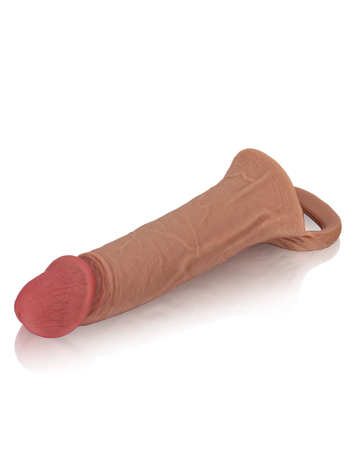 Perfect 8” Length x 5.9” Girth M/L Size Penis Sleeve With Ejaculatory Hole - RealCocks