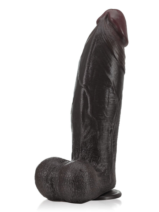 Zeus 11 x 3 BBC black dual density dildo for intense pleasure