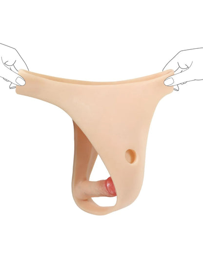 Realcock Silicone Strap-On with Vibrating Anal Dildo for enhanced pleasure and intimate experiences