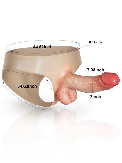 Realcock Silicone Strap On With Solid Dildo & Moving Balls Realistic Lesbian Sex Toys for pleasure and intimacy