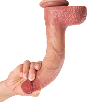 Rex 9 inch Real Feel Realistic Dildo & Soft Glan Realism Penetration - RealCocks